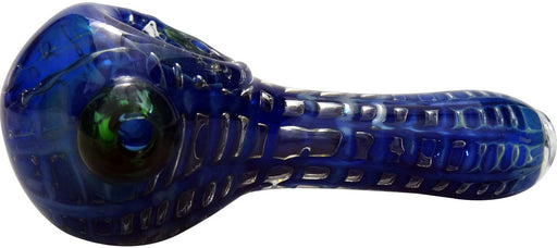 4" Clear Spoon w/ Air Bubbles & Coloring