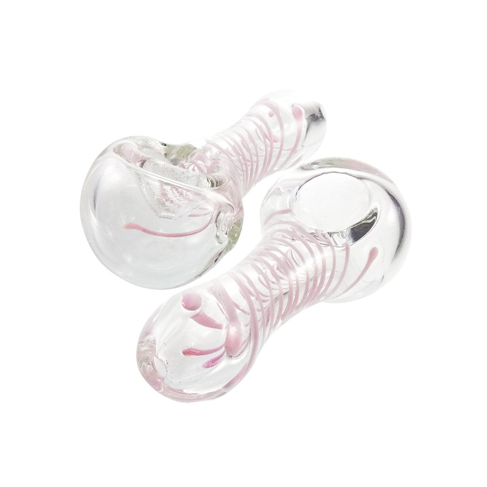 3.5" Thick Clear Spoon w/ Color Stripes