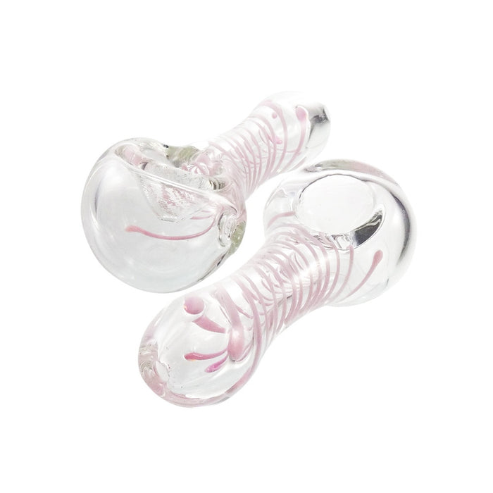 3.5" Thick Clear Spoon w/ Color Stripes
