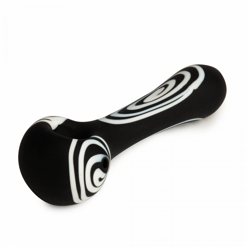 Red Eye Glass 4" Black Hole Hand Pipe