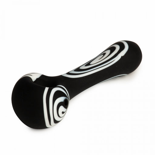 Red Eye Glass 4" Black Hole Hand Pipe