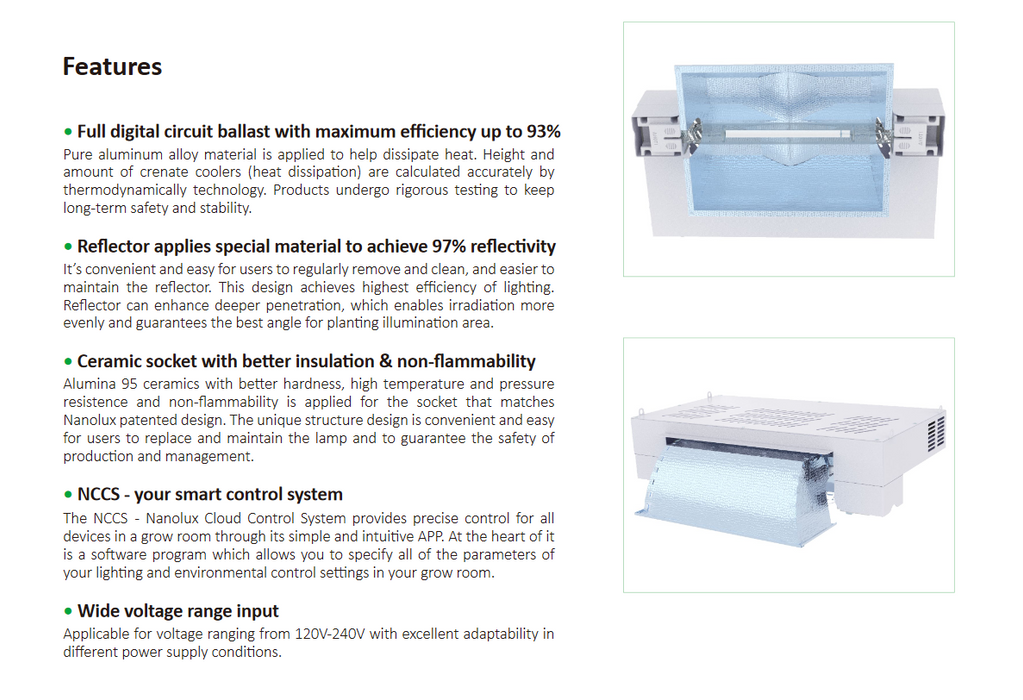 DE Fixture-OG1000 Summit Series 120V/240V (DE 1000W HPS Bulb Included)