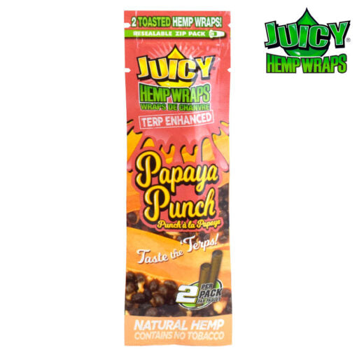 Juicy Terp Enhanced Hemp Wraps - Papaya Punch