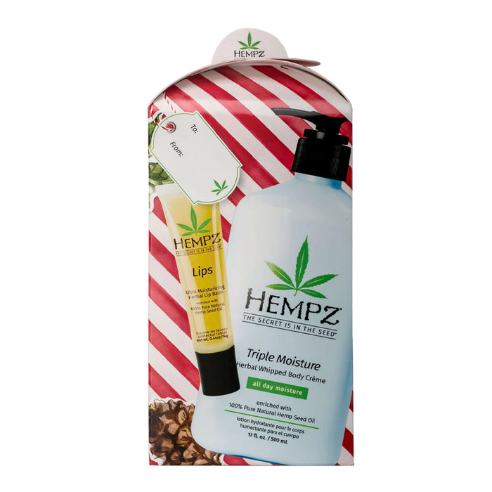Hempz Holiday Gift Set w/ 17oz Moisturizer & Lip Balm