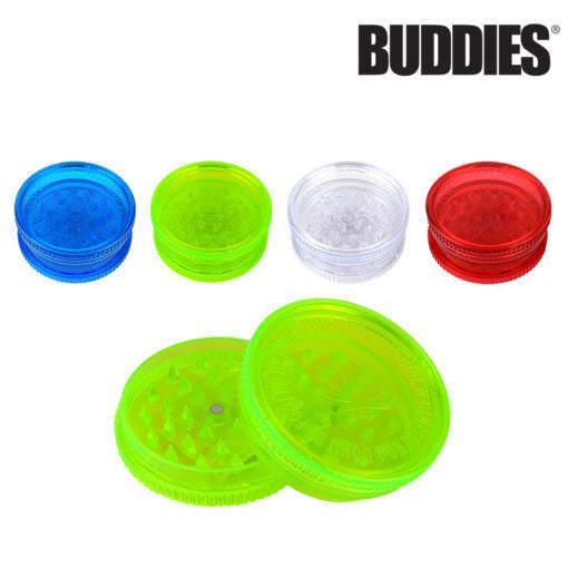 BUDDIES PLASTIC 2.25" GRINDERS w/DIAMOND TEETH