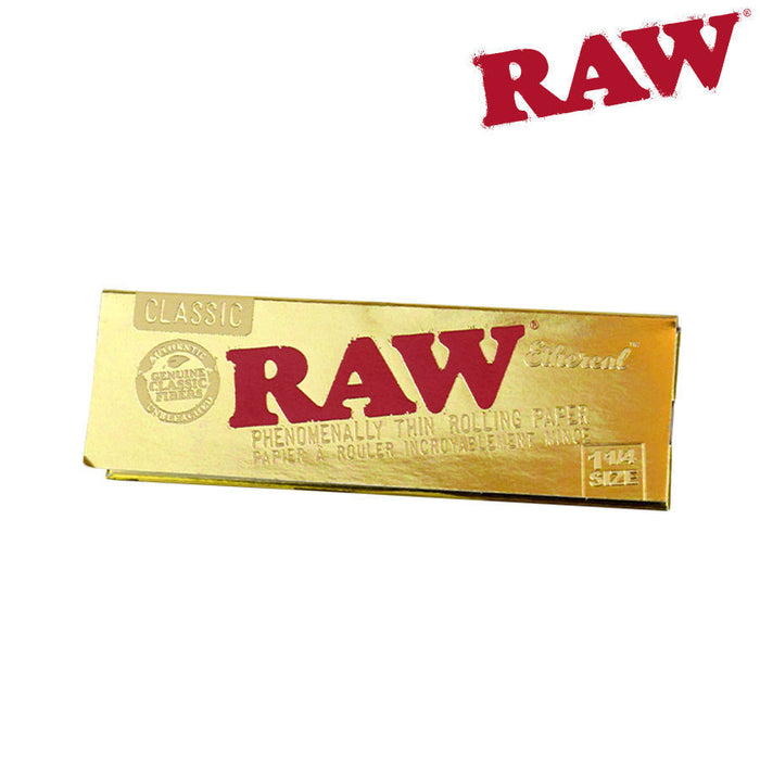 RAW CLASSIC ETHEREAL PHENOMENALLY THIN ROLLING PAPERS 1 1/4 SIZE