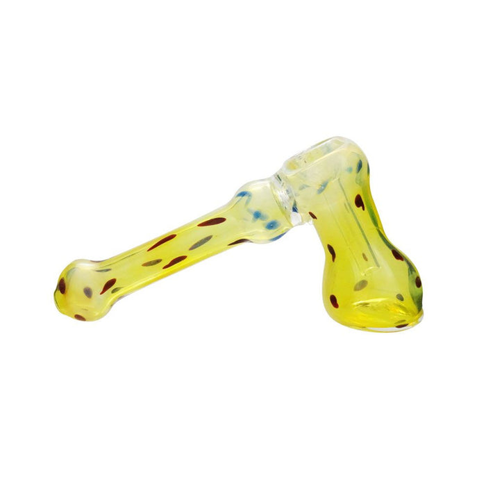 Fumed Hammer Bubbler w/ Colored Dots