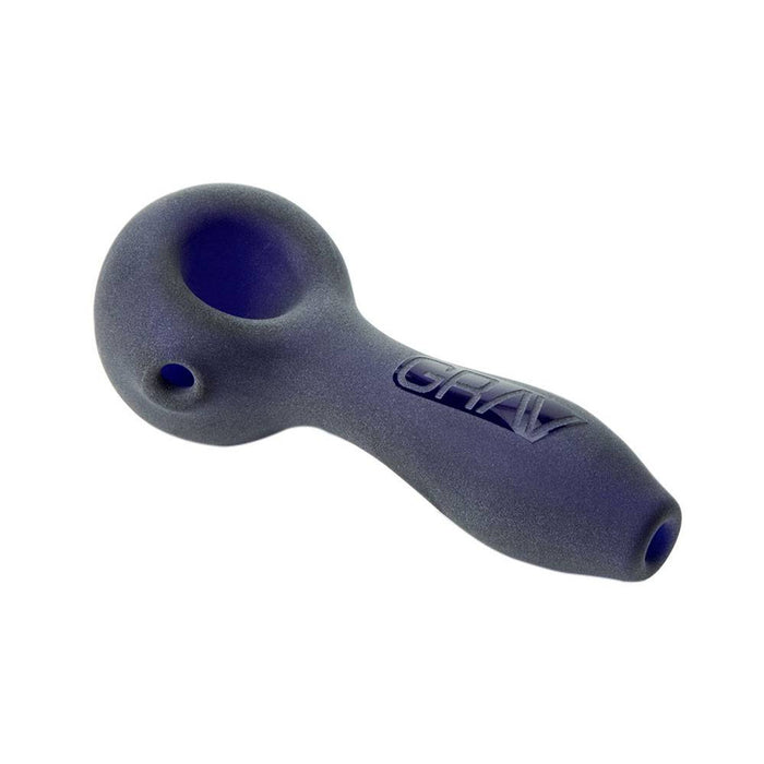 Sandblasted/Frosted Spoon by Grav - 4" - Blue