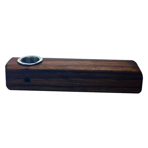 Futo Old School Hash Pipe with Basket Screen - Walnut