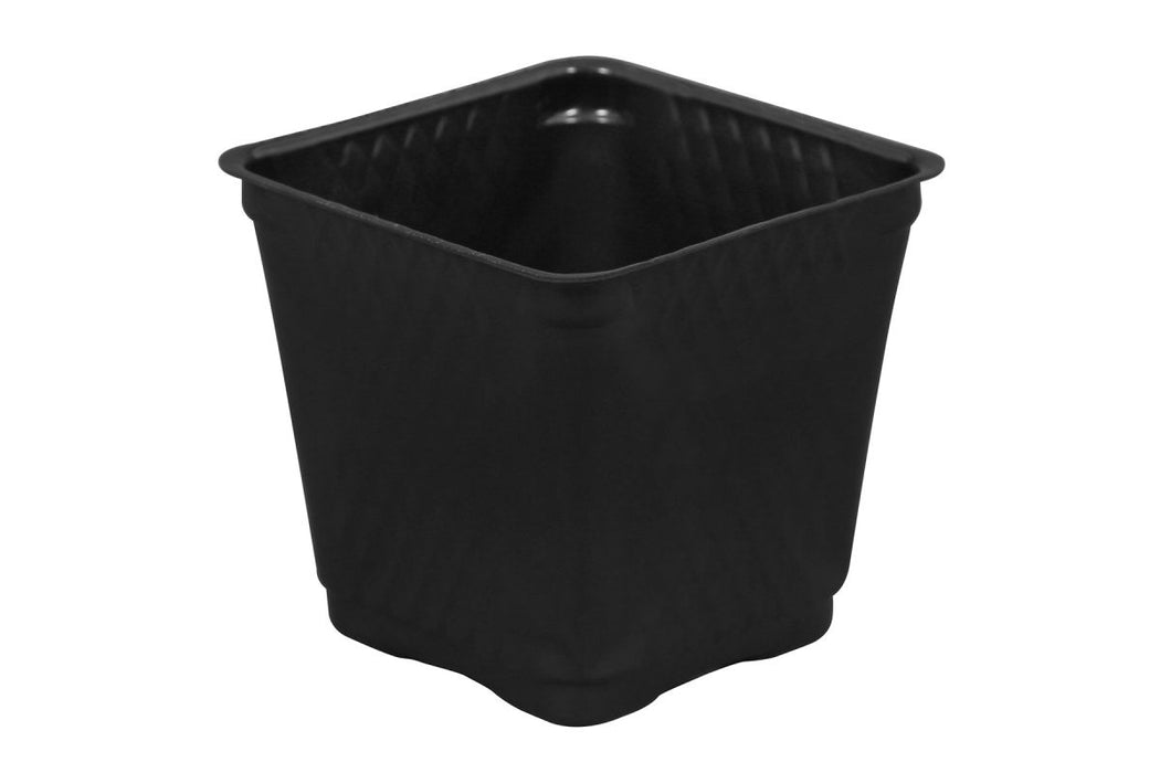 Gro Pro Square Plastic Pot Black 3.5"