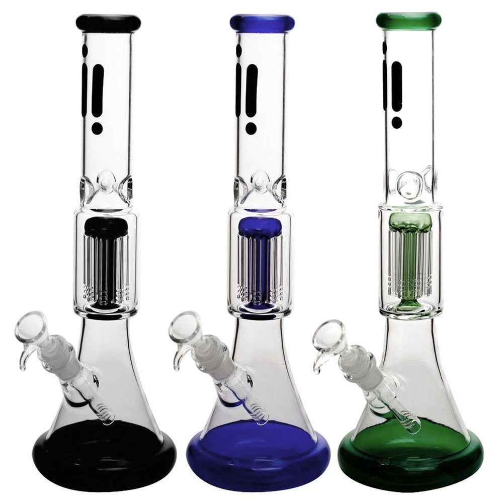 Infyniti 14" Beaker Lip Base Colour Accents with 8-Arm Tree Perc & Ice Pinch