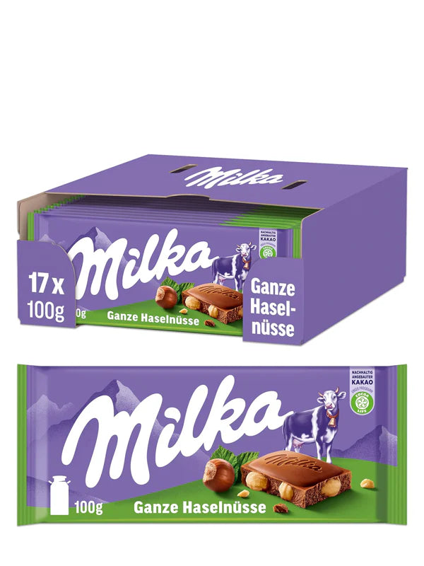 Milka Whole Hazelnuts 100g