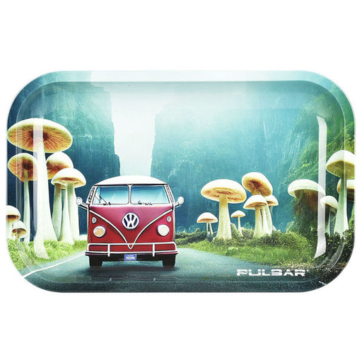 Pulsar 11" x 7" Metal Rolling Tray - Camper Van Shroom Trip