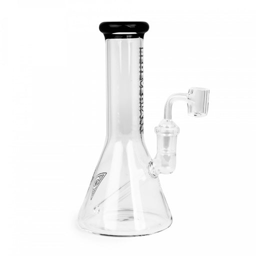 Red Eye Glass 8" Concentrate Beaker W/Quartz Banger