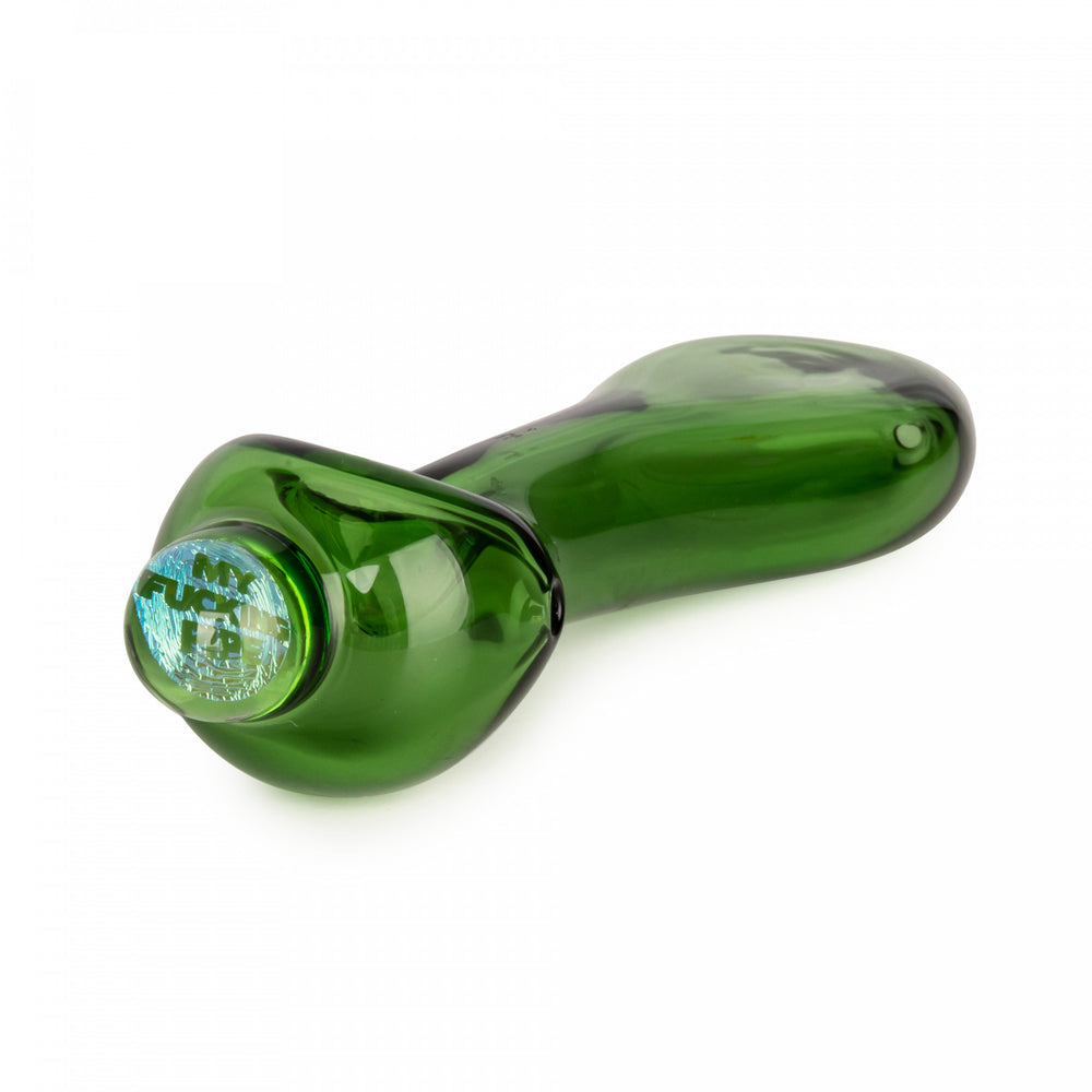 4.25" Spoon Hand Pipe W/Dichroic Image Marble (Assorted)