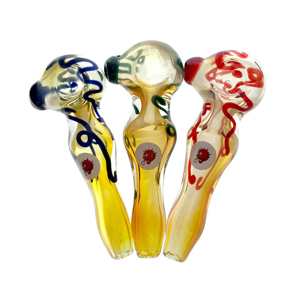 Blowfish Glass - Silver Fumed w/ Outer Colour Work