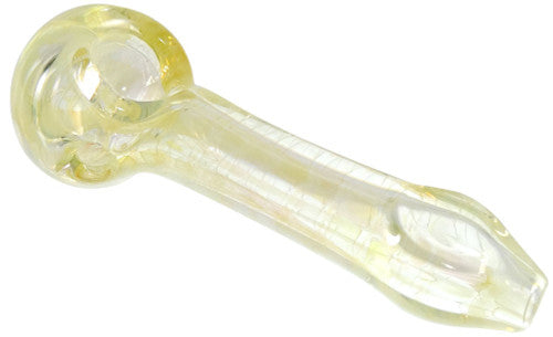 4" Gold Fumed and Raked Elegant Flat Mouth by Jellyfish Glass