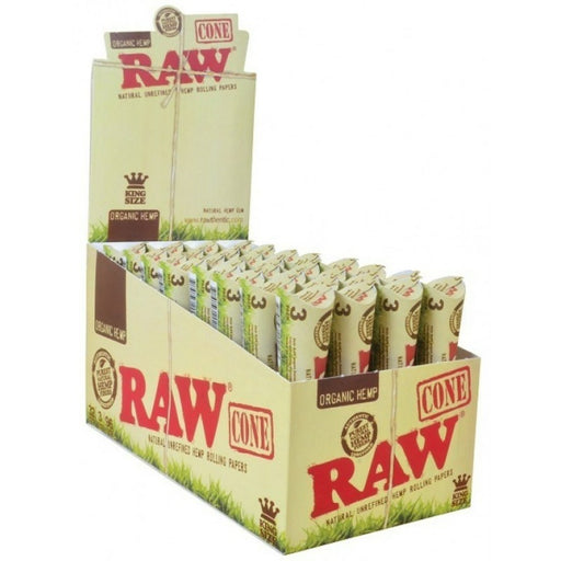 Raw Organic Natural Unrefined Hemp Pre-Rolled Cones King Size
