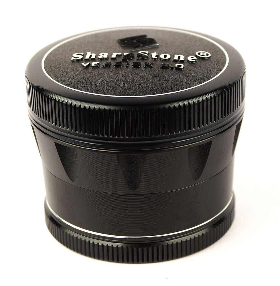 SharpStone 4-Piece Version 2.0 Grinder Pollinator Colored 2.5" - Black