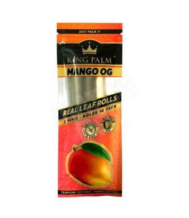 King Palm Mini Pre-Roll Pouch, 2 per pack - Mango OG
