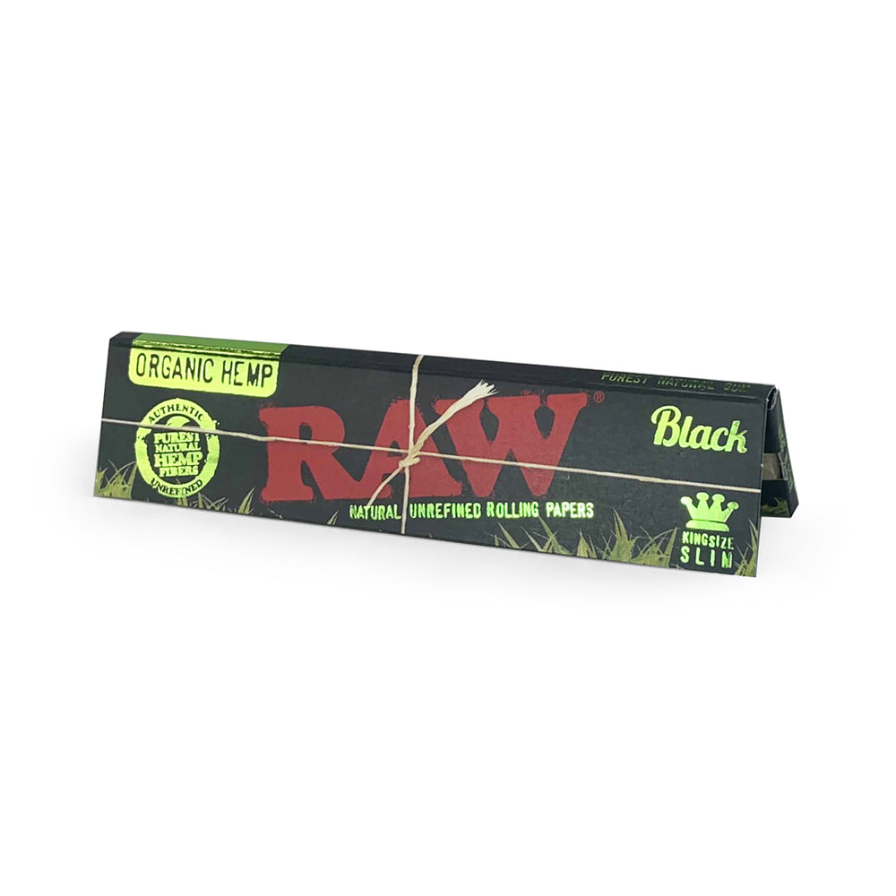 Raw Black Organic Unrefined Artisan Rolling Papers King Size Slim